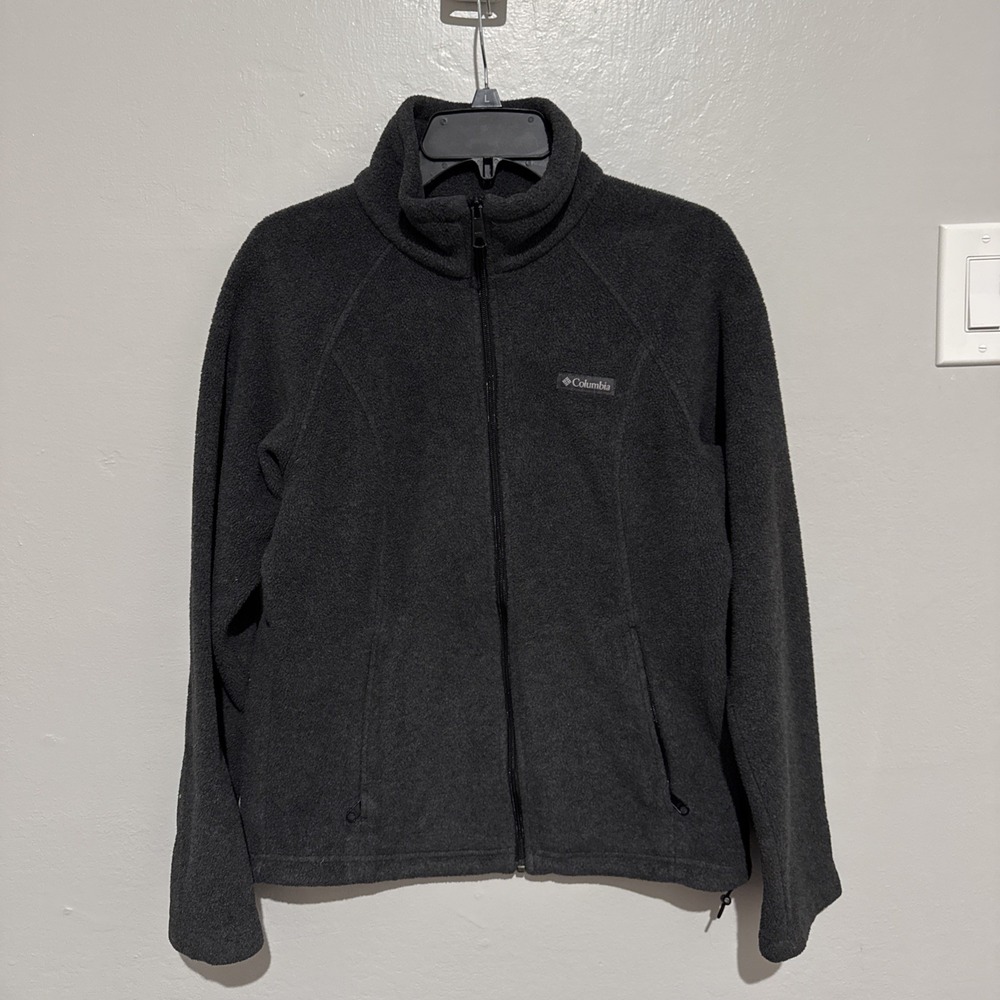 Columbia Sportswear Women's M Dark Gray Zip Fleece Jacket Lightweight Coat